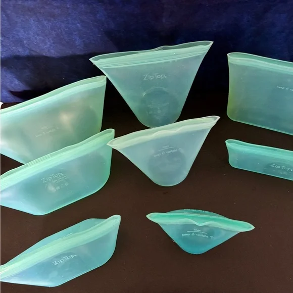 Zip top Silicone Food Storage Set NO LIDS NEEDED! - Picture 4 of 8